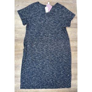 CJ Banks * Women's 2X Maxi Dress * NWT * Casual Blue Short Sleeve w/ Pockets